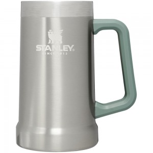 Stainless Steel Grey Stanley Adventure Big Grip Beer Stein | 24OZ Mugs Cups | 04785-OKYJ