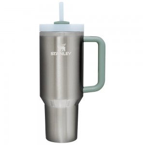 Stainless Steel Grey Stanley Adventure Quencher H2.0 Travel | 40 OZ Tumbler | 30172-QPRU