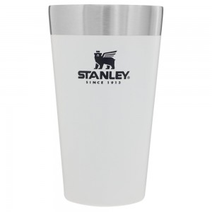 White Stanley Adventure Stacking Stainless Steel Beer Pint | 16OZ Tumbler Cups | 24958-HENX