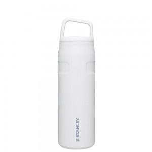 White Stanley IceFlow™ Bottle with Cap and Carry+ Lid | 24 OZ Water Bottles | 18423-QRCP