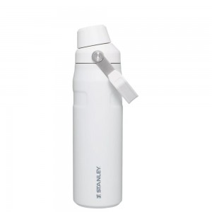 White Stanley IceFlow Insulated Bottle with Fast Flow Lid | 24 OZ Water Bottles | 10534-ZQRF