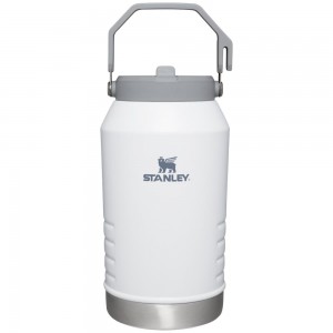 White Stanley The IceFlow Flip Straw Jug | 96 OZ | Insulated Water Jug Water Bottles | 12586-NUFX