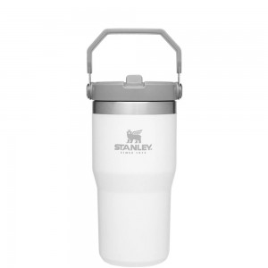 White Stanley The IceFlow Flip Straw Tumbler | 20 OZ | Insulated Water Tumbler | Sta Water Bottles | 98624-IPOV