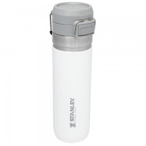 White Stanley The Quick Flip Go | 24 OZ Water Bottles | 53182-GVZP