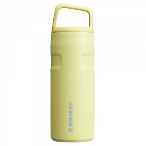 Yellow Stanley IceFlow™ Bottle with Cap and Carry+ Lid | 16 OZ Water Bottles | 01756-MTGZ