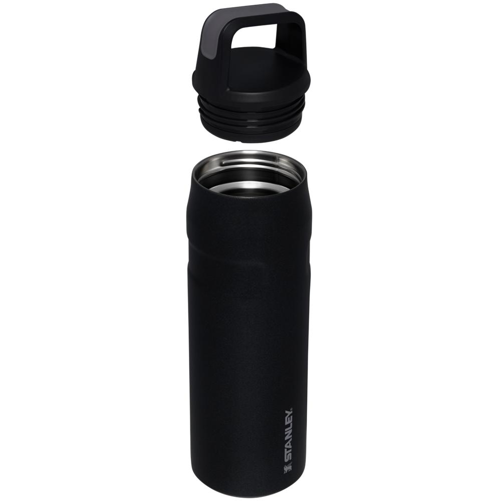 Black Glimmer Stanley IceFlow™ Bottle with Cap and Carry+ Lid | 24 OZ Water Bottles | 64021-IRPD