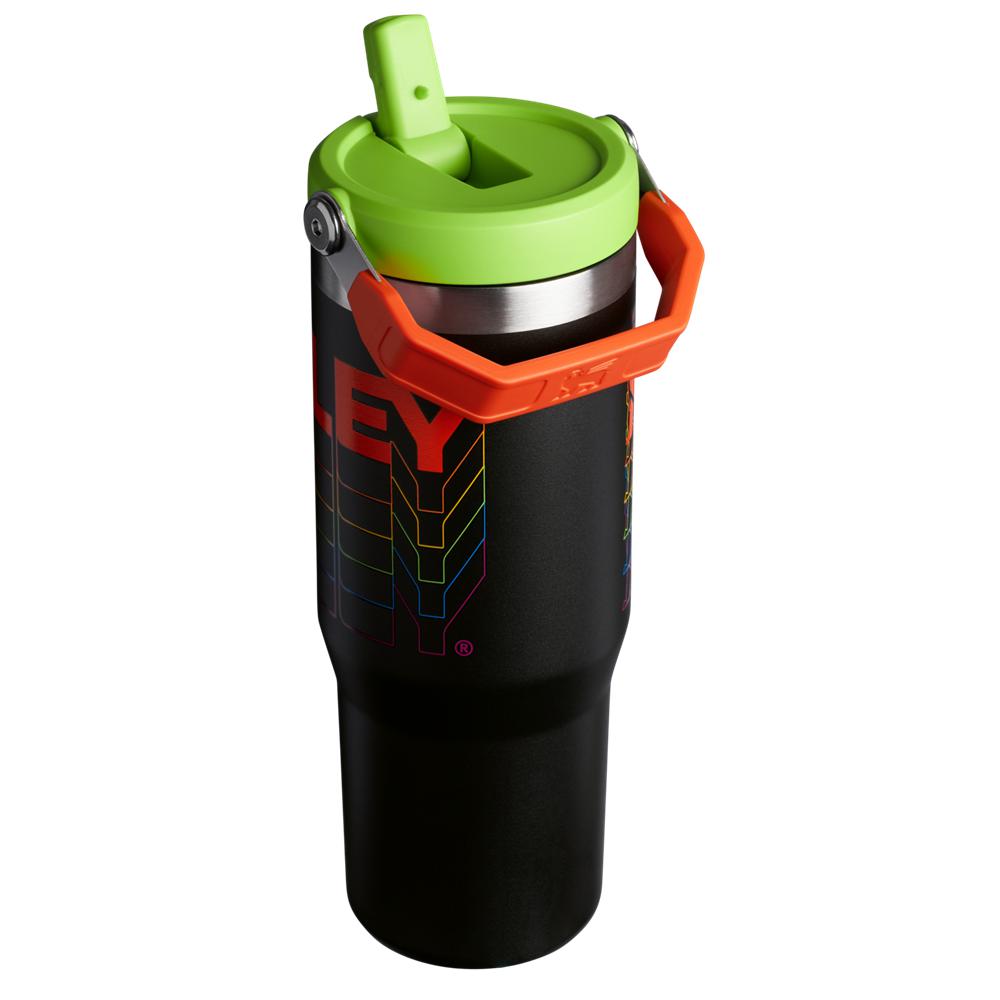 Black Reverb Stanley The Reverb IceFlow™ Flip Straw Tumbler I 30 OZ Vacuum Bottles | 14273-PNLC