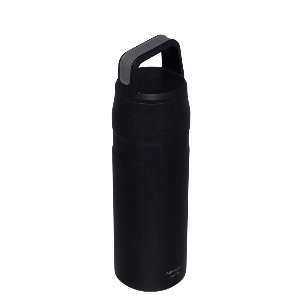 Black Stanley IceFlow™ Bottle with Cap and Carry+ Lid | 24 OZ Water Bottles | 71450-FRSZ