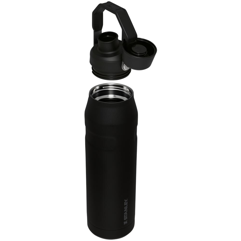 Black Stanley IceFlow Insulated Bottle with Fast Flow Lid | 36 OZ Water Bottles | 46713-DBVL