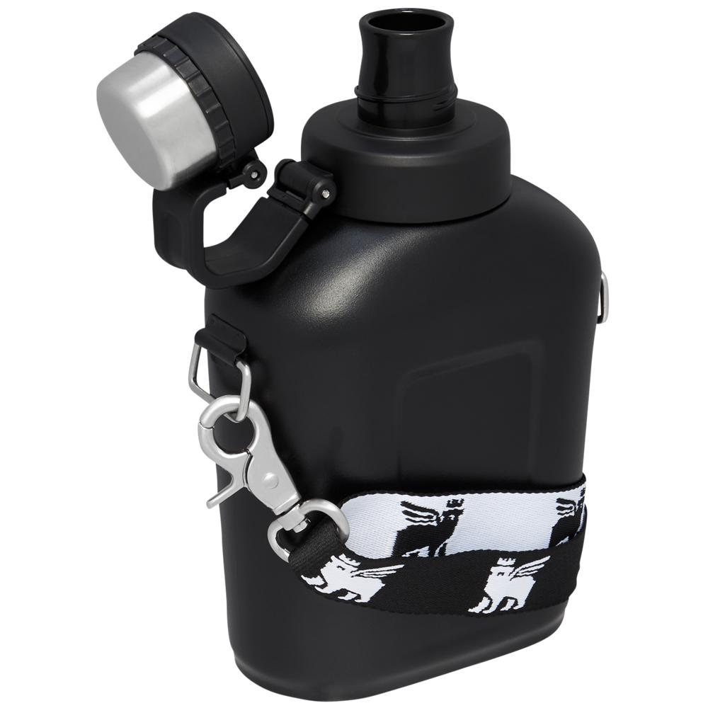 Black Stanley The Legendary Classic Insulated Canteen | 1.1QT Water Bottles | 32196-NOFX