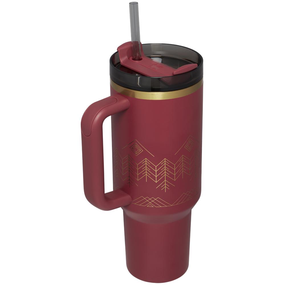 Burgundy Stanley Winterscape Quencher H2.0 FlowState™ | 40 OZ Tumbler | 53492-ALBX