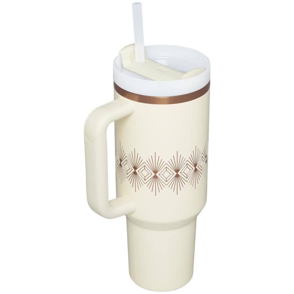 Cream Stanley Deco Collection Quencher H2.0 FlowState™ | 40 OZ Tumbler | 85436-NCJL