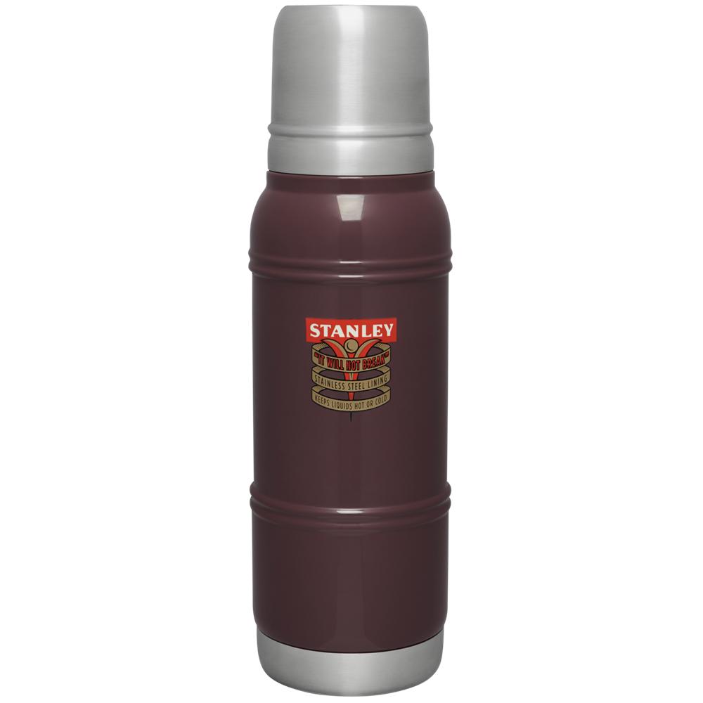 Dark Red Stanley The Milestones Thermal Bottle | 1.1 QT | Vacuum Sealed, Double Wall Vacuum Bottles | 57268-HLVS