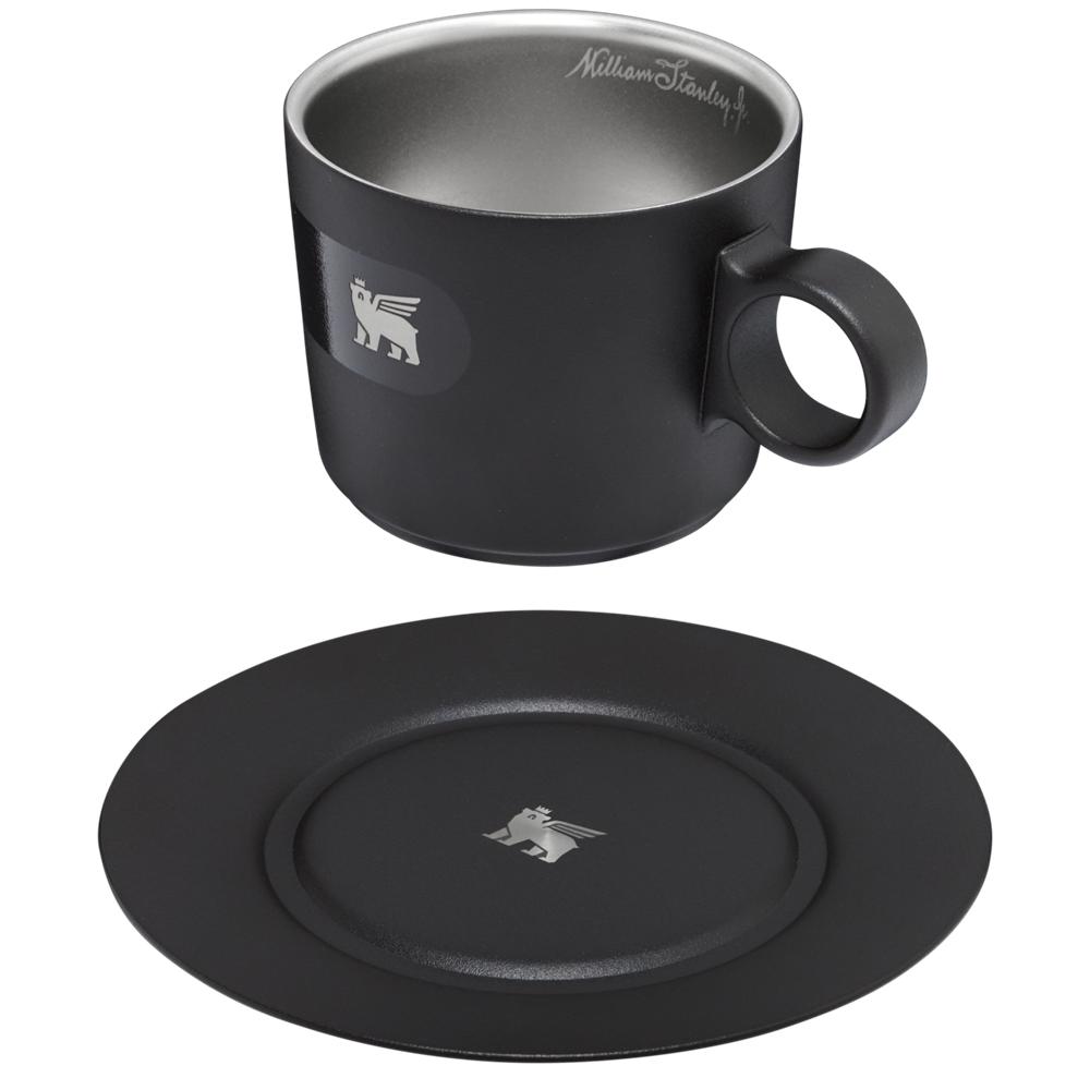 Foundry Black Stanley The DayBreak Cappuccino Cup & Stillness Saucer | 6.5 OZ Cups | 62195-SBLE