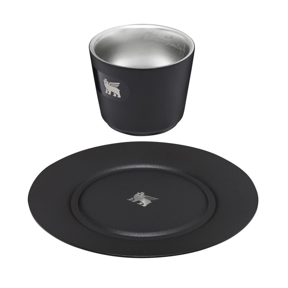 Foundry Black Stanley The DayBreak Demitasse Cup & Saucer | 2.2 OZ Espresso Cup Cups | 34762-UBWK