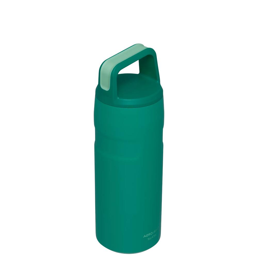 Green Stanley IceFlow™ Bottle with Cap and Carry+ Lid | 16 OZ Water Bottles | 08394-GJYU