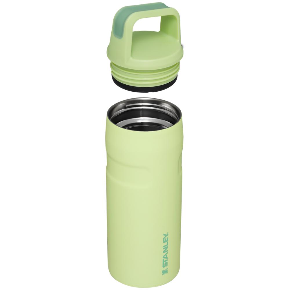 Green Stanley IceFlow™ Bottle with Cap and Carry+ Lid | 16 OZ Water Bottles | 87235-NULT