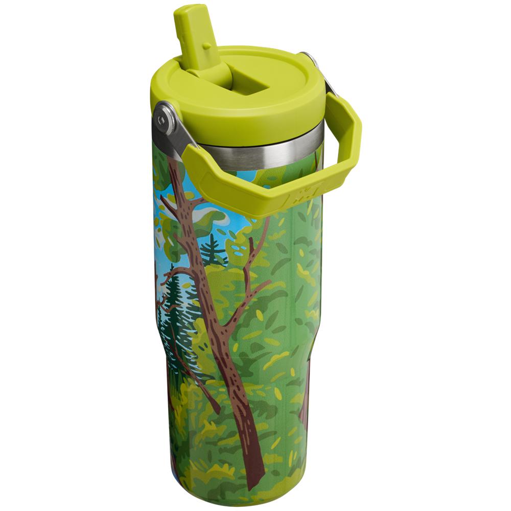 Green Stanley The Always With Honor IceFlow™ Flip Straw Tumbler | 30 OZ Vacuum Bottles | 46819-TUMJ