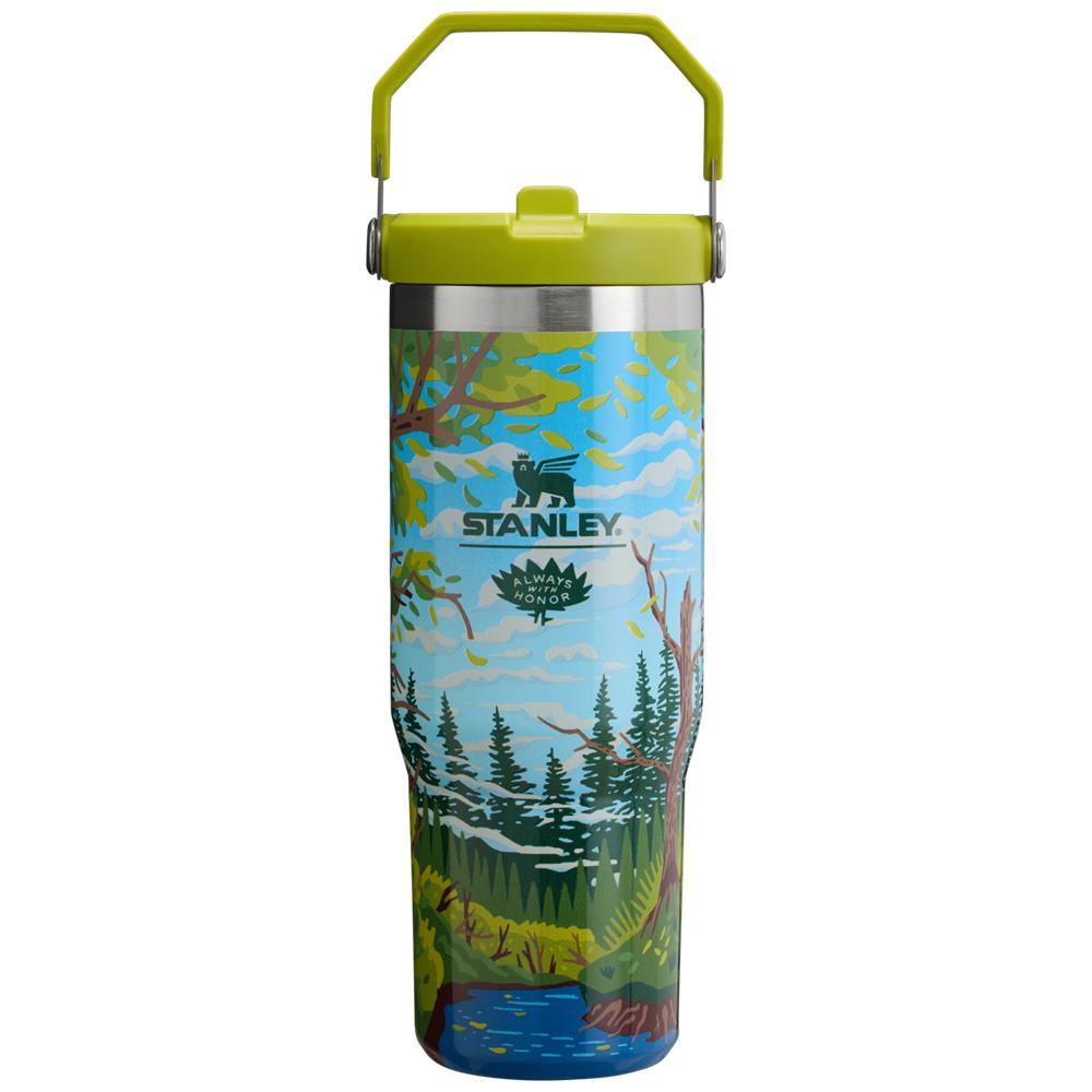 Green Stanley The Always With Honor IceFlow™ Flip Straw | 30 OZ Tumbler | 91024-LJFU