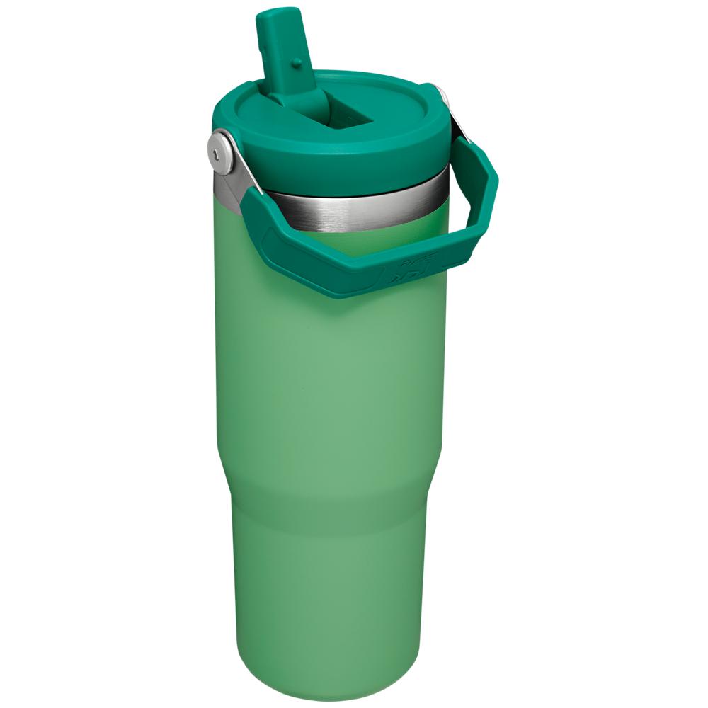 Green Stanley The IceFlow Flip Straw Tumbler | 30 OZ | Insulated Water Water Bottles | 32865-SBCM