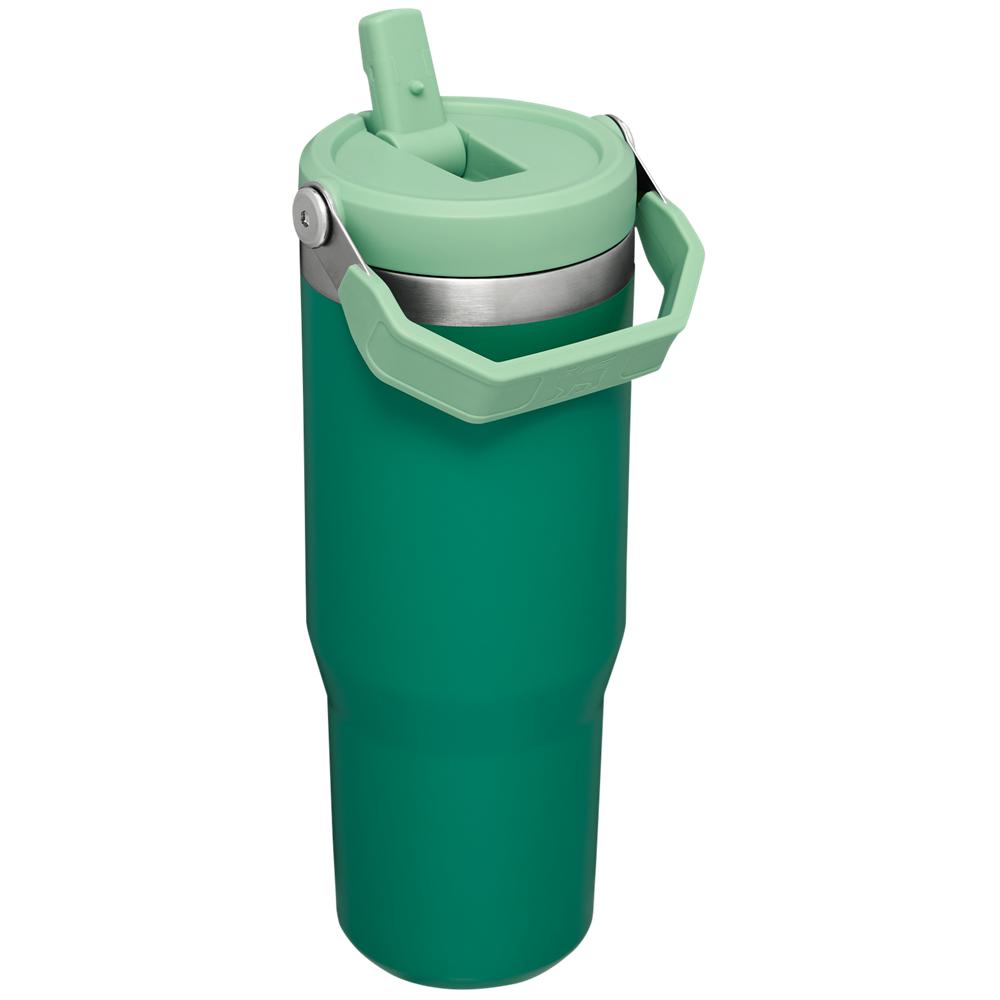 Green Stanley The IceFlow Flip Straw | 30 OZ | Insulated Water Tumbler | 37451-FIDL