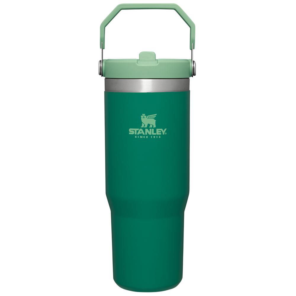 Green Stanley The IceFlow Flip Straw | 30 OZ | Insulated Water Tumbler | 37451-FIDL