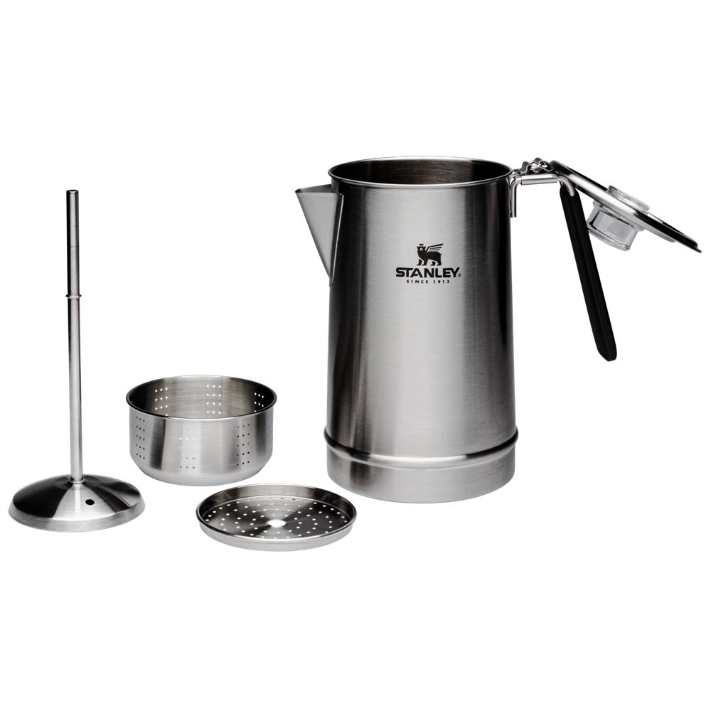 Grey Stanley Adventure Cool Grip Camp Percolator | 1.1 qt Coffee Pot Cups | 08574-RYTI