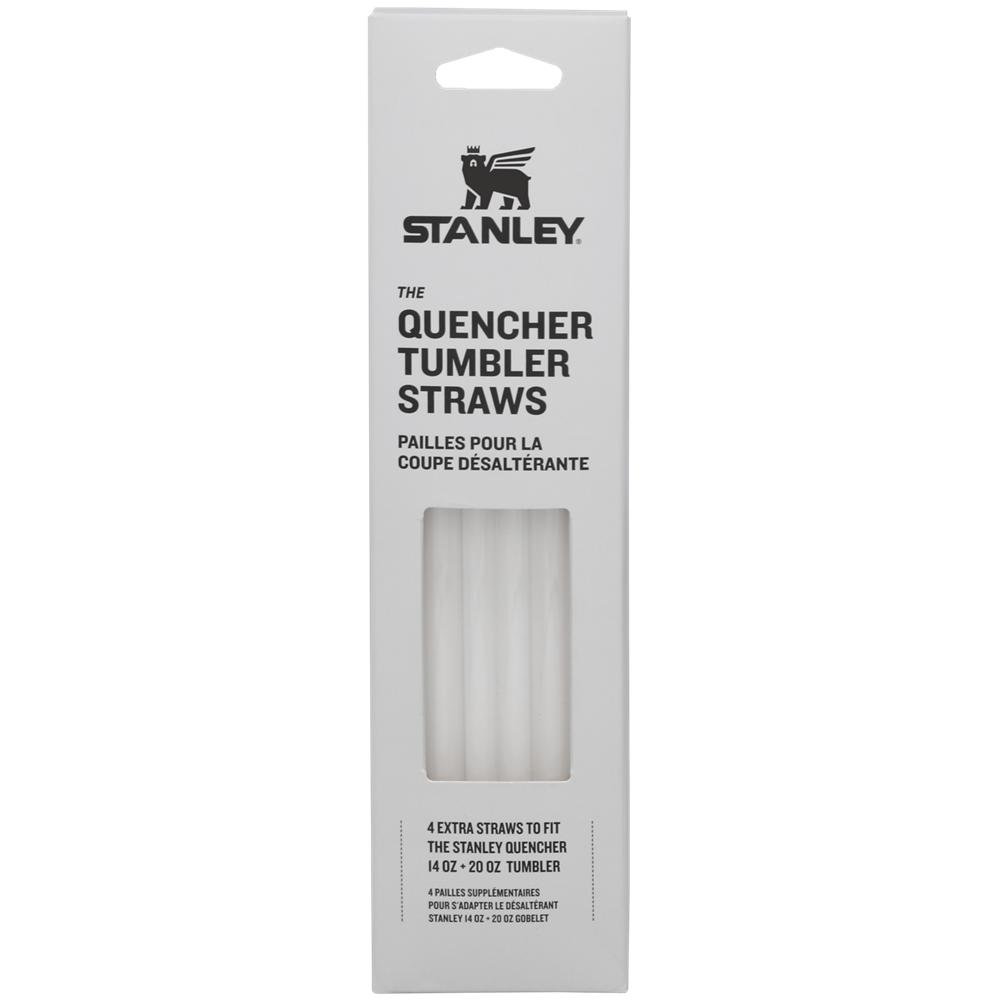 Grey Stanley Replacement Straw 4 Pack | 14 OZ to 20 OZ Quencher Tumbler Straws | 26751-ZWAB