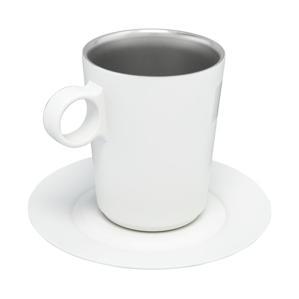 Grey Stanley The DayBreak Café Latte Cup & Stillness Saucer | 10.6OZ Insulated Coffee Mug Cups | 81352-KUPO