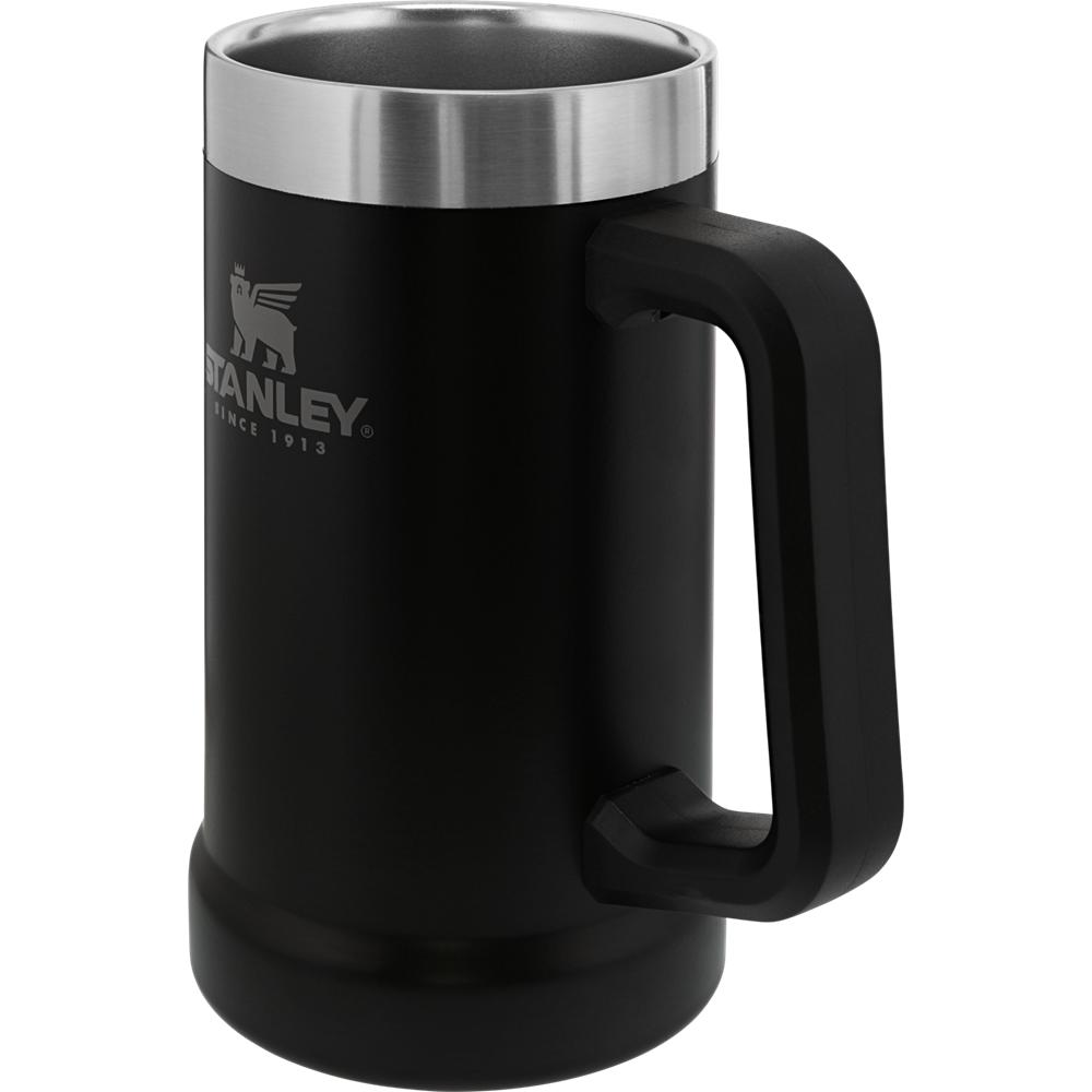 Matte Black Stanley Adventure Big Grip Beer Stein | 24OZ Mugs Water Bottles | 60185-KBMX