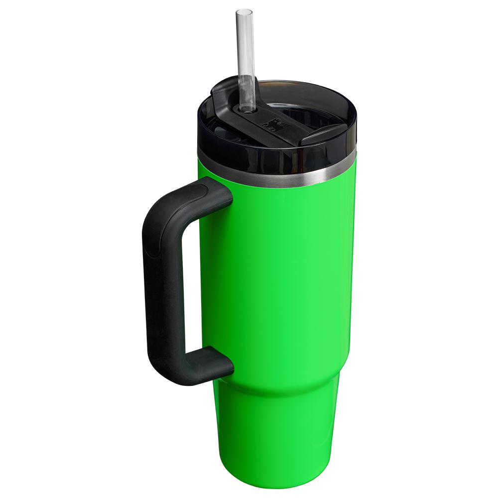 Neon Green Stanley The Neon Quencher H2.0 FlowState™ | 30 OZ Tumbler | 21854-XRNJ