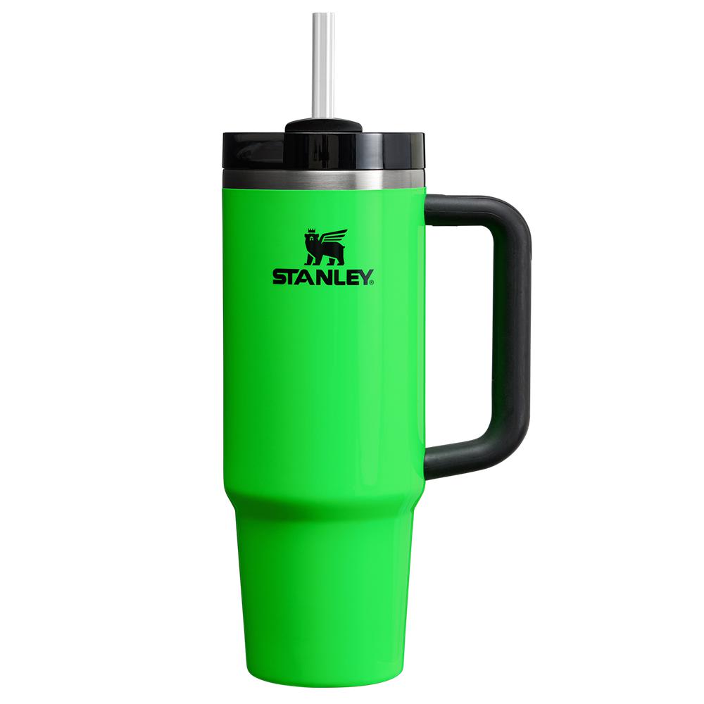 Neon Green Stanley The Neon Quencher H2.0 FlowState™ | 30 OZ Tumbler | 21854-XRNJ