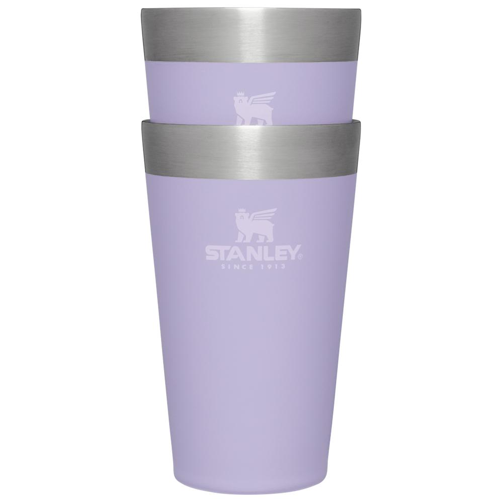 Purple Stanley Adventure Stacking Stainless Steel Beer Pint | 2 Pack | 16OZ Tumbler Water Bottles | 40617-XOPD