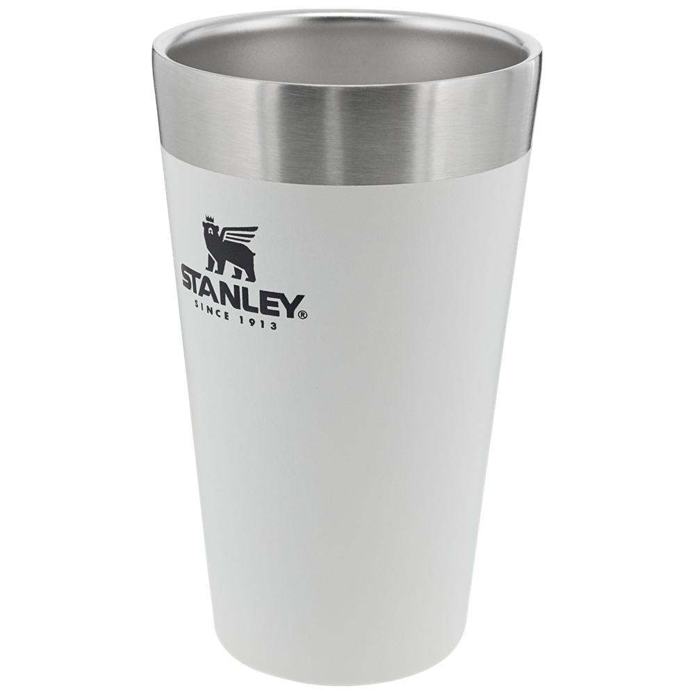 White Stanley Adventure Stacking Stainless Steel Beer Pint | 16OZ Tumbler Cups | 24958-HENX