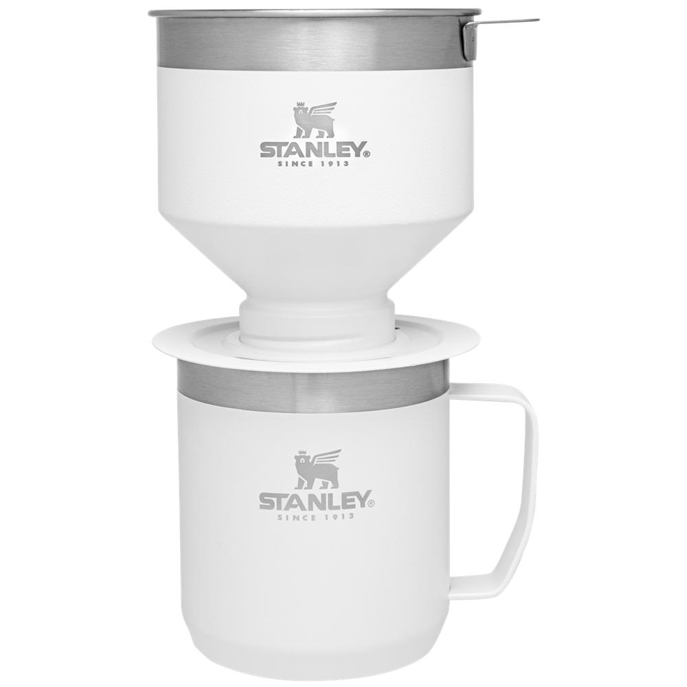 White Stanley Classic Perfect-Brew Pour Over Set | Camp Coffee Maker Cups | 42768-EOCM