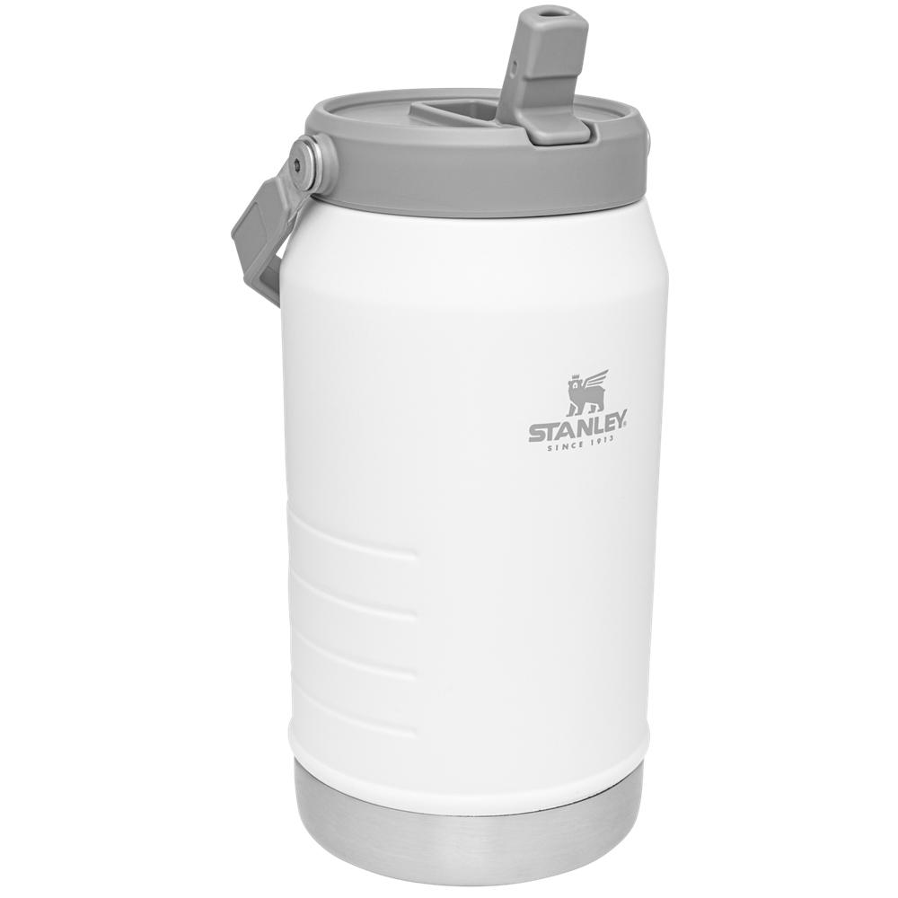 White Stanley The IceFlow Flip Straw Jug | 64 OZ | Insulated Water Jug Water Bottles | 57940-MOQI