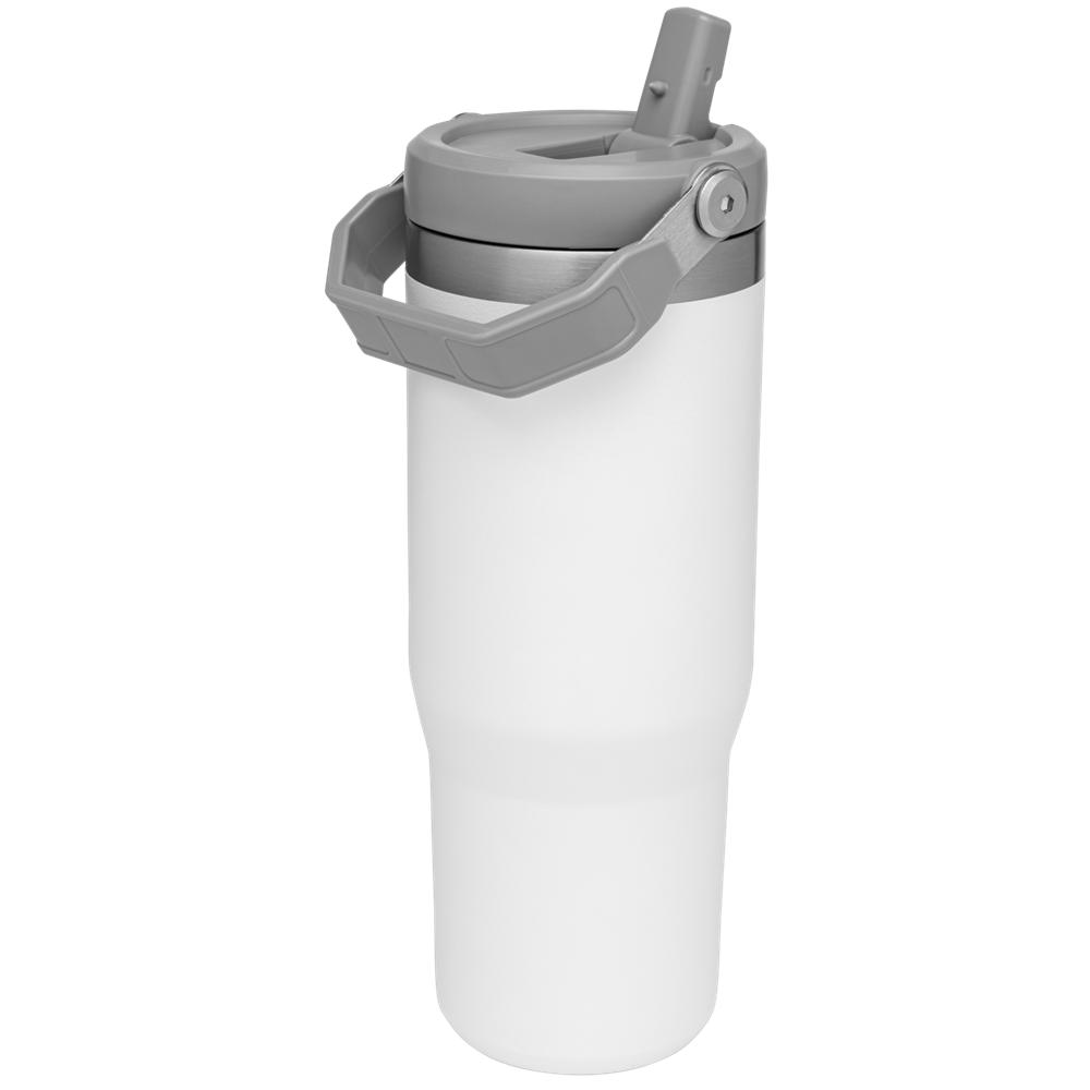 White Stanley The IceFlow Flip Straw Tumbler | 30 OZ | Insulated Water Water Bottles | 41897-VOZP