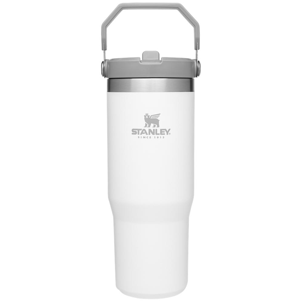 White Stanley The IceFlow Flip Straw Tumbler | 30 OZ | Insulated Water Water Bottles | 41897-VOZP